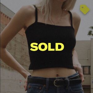 SOLD✅ brandy melville black faye ribbed tank top